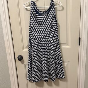 Pixley Navy and White Patterned Dress